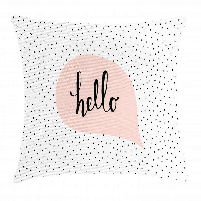 Pale Pink Speech Bubble Pillow Cover
