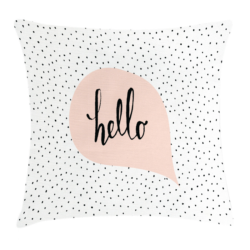 Pale Pink Speech Bubble Pillow Cover