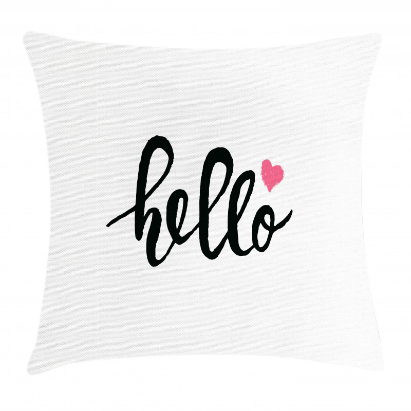 Message with Heart Pillow Cover