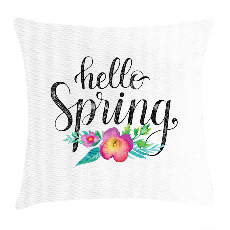 Springtime in Watercolors Pillow Cover