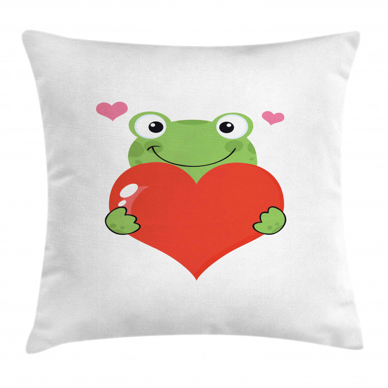 Funny Cartoon Frog Pillow Cover