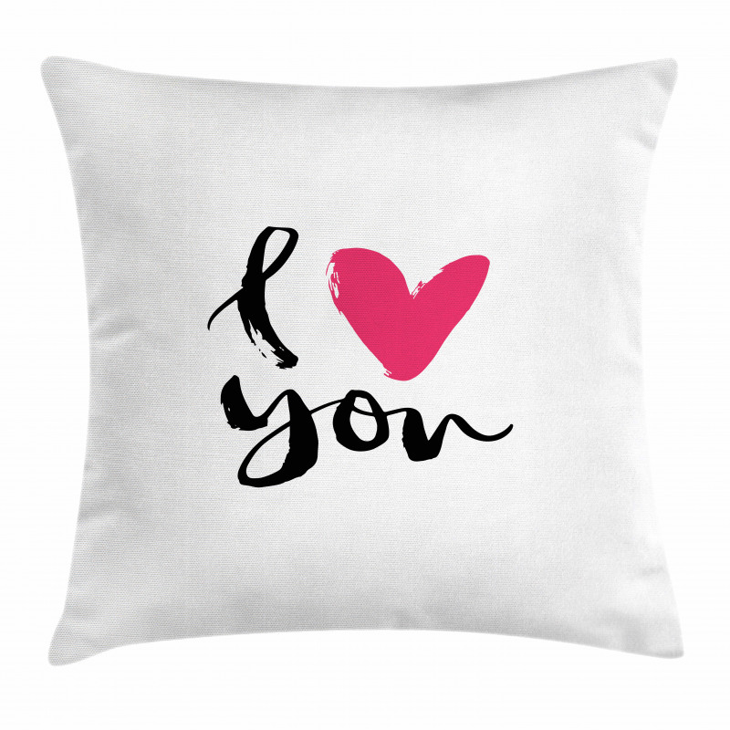 Hand Drawn Design Romantic Pillow Cover