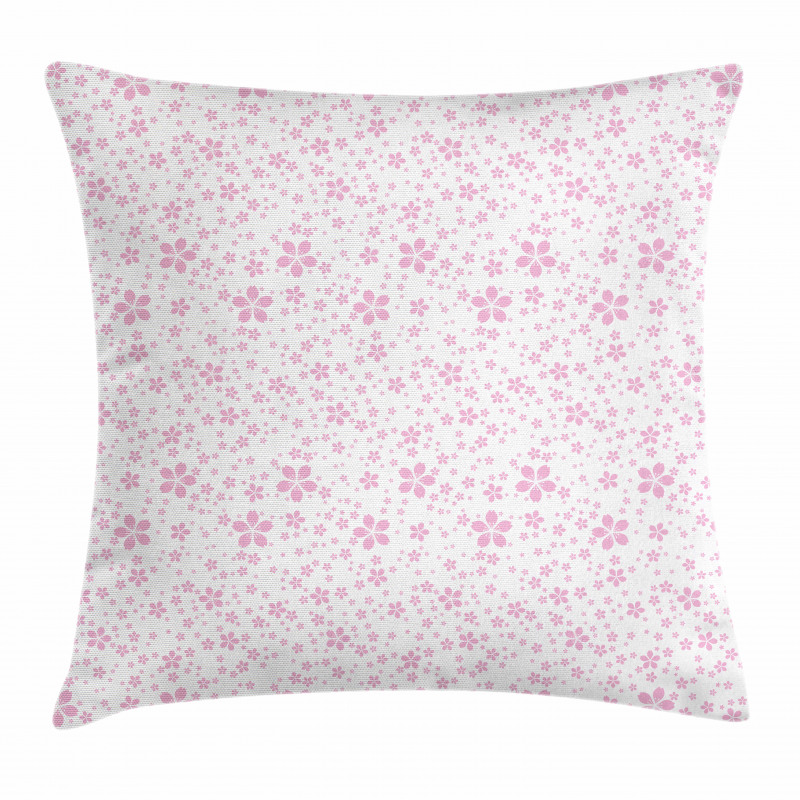 Pink Flora Pillow Cover