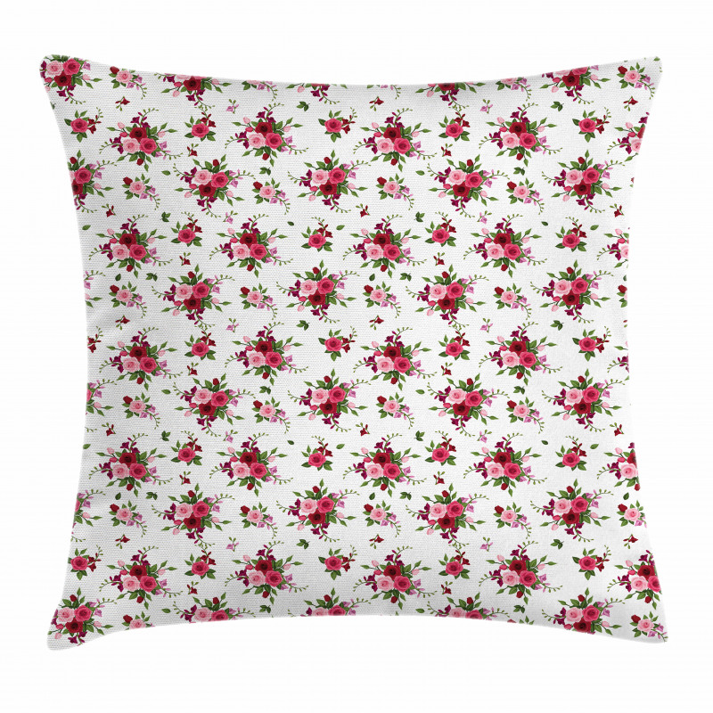 Bridal Bouquets Roses Pillow Cover