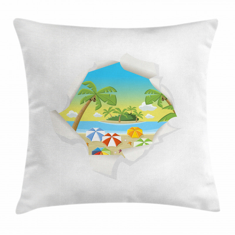 Tropical Elements Ocean Pillow Cover