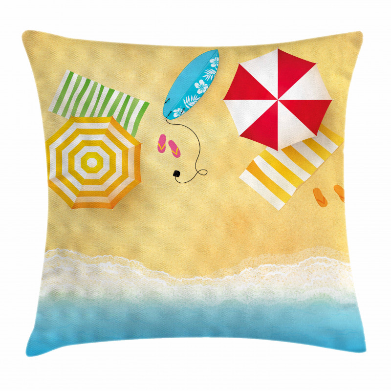 Beach Waves Umbrella Pillow Cover