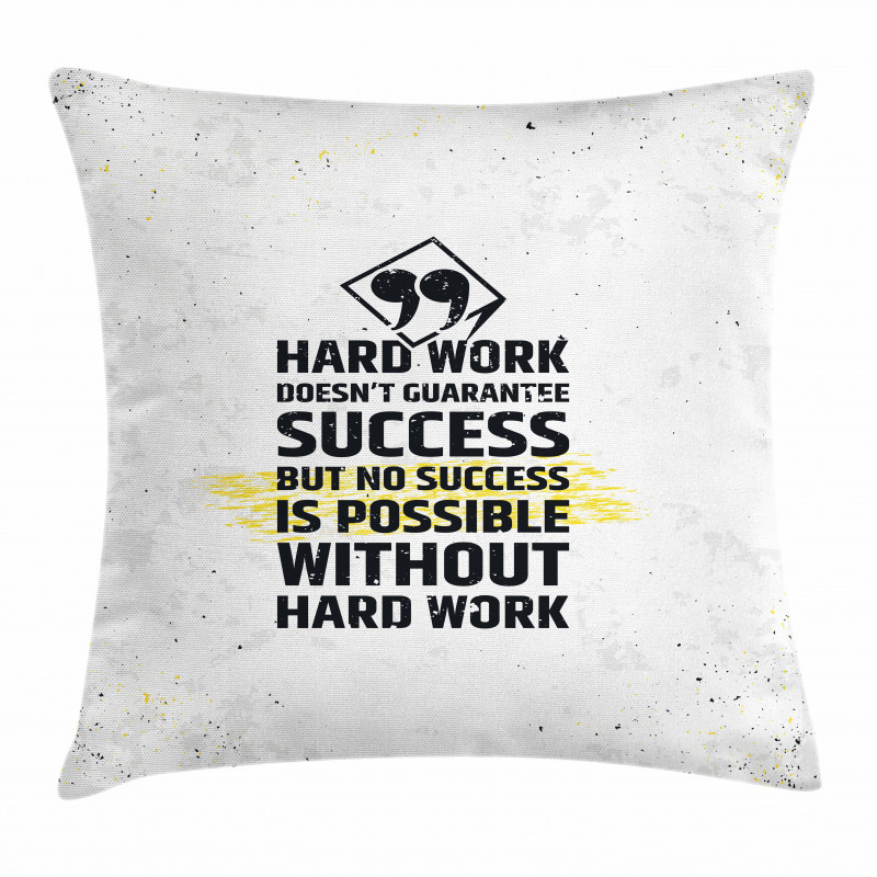 Hard Work Words Pillow Cover