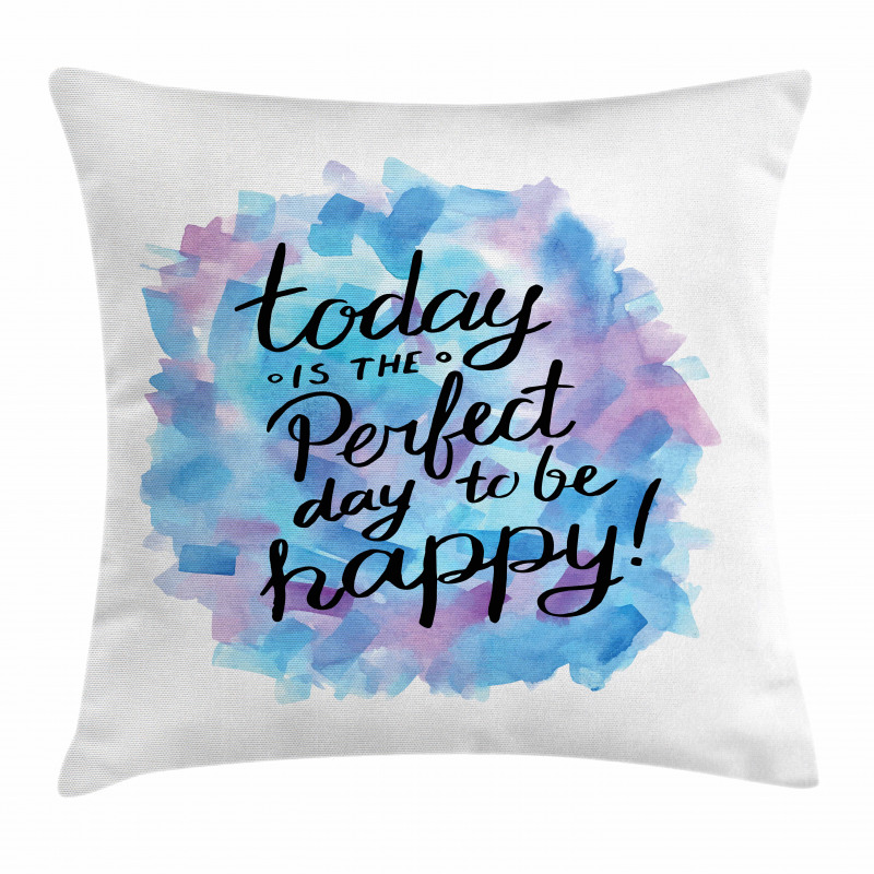 Paint Brush Happy Pillow Cover