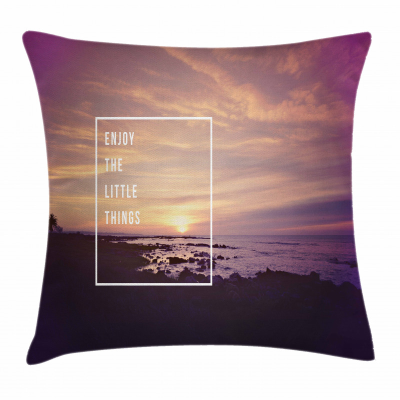 Sunset on Beach Pillow Cover