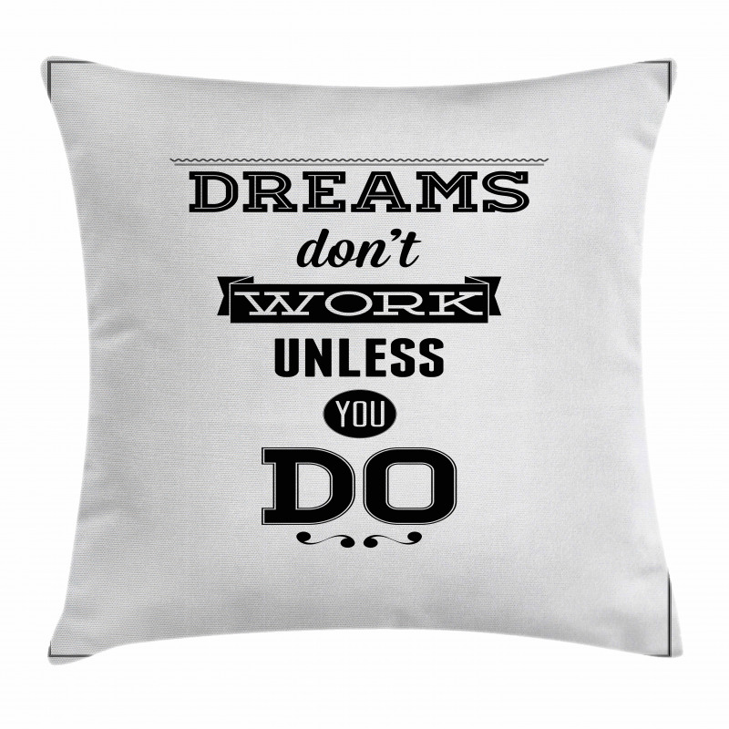 Future Goals Words Pillow Cover