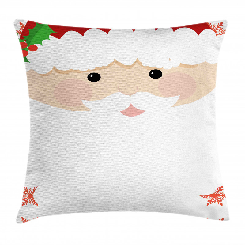 Cartoon Face Santa Pillow Cover
