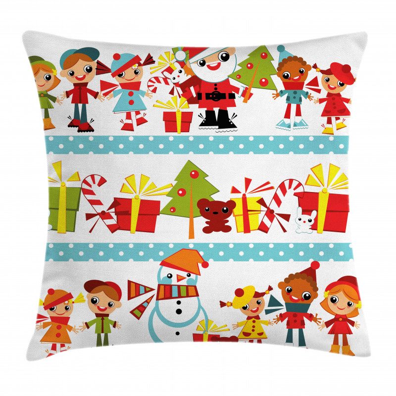 Joy Children Santa Pillow Cover