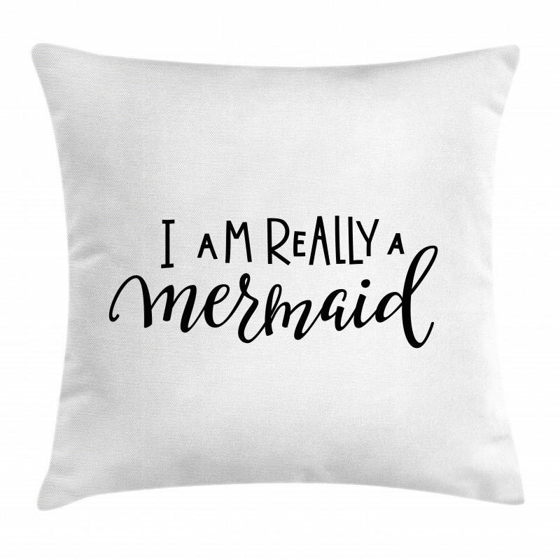 Monochrome Words Pillow Cover