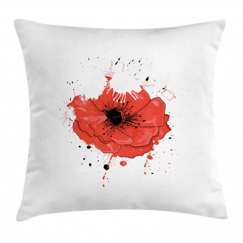 Head of Opiate Flower Art Pillow Cover