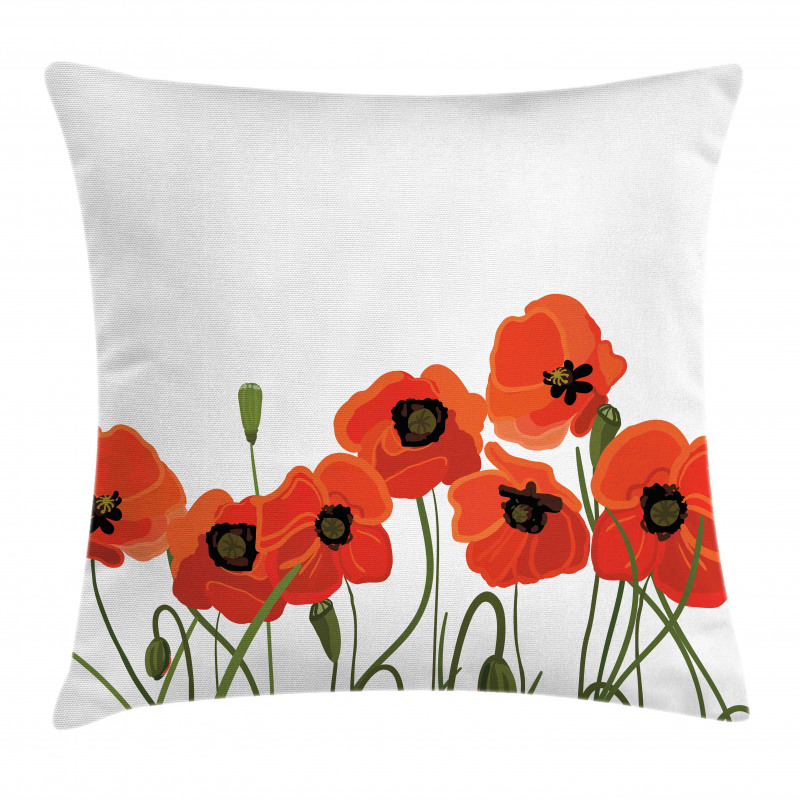 Vibrant Blossoms Bouquet Pillow Cover