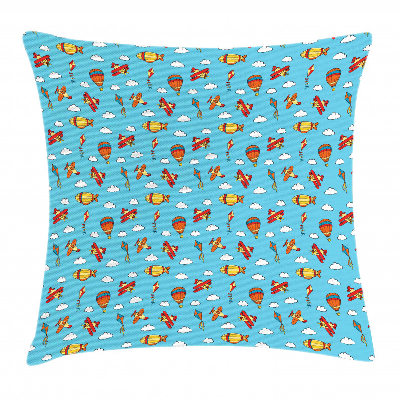 Air Transportation Kites Pillow Cover