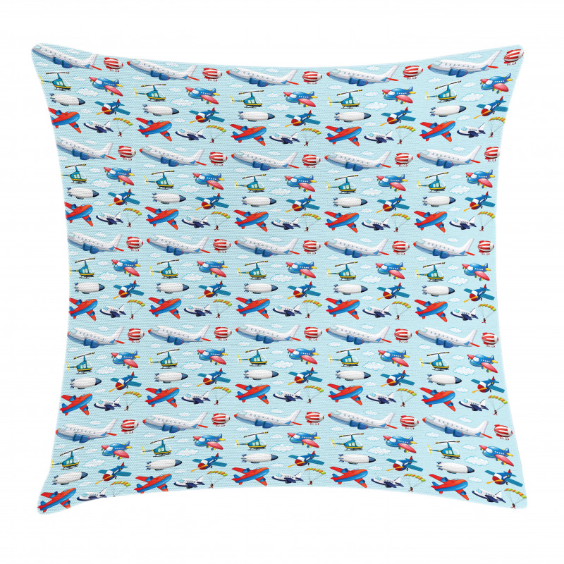 Aircrafts Sky Diving Pillow Cover