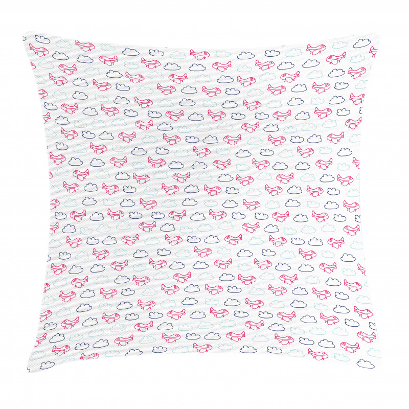 Pink Airships Pillow Cover