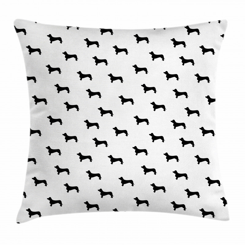 Pet Canine Silhouette Pillow Cover