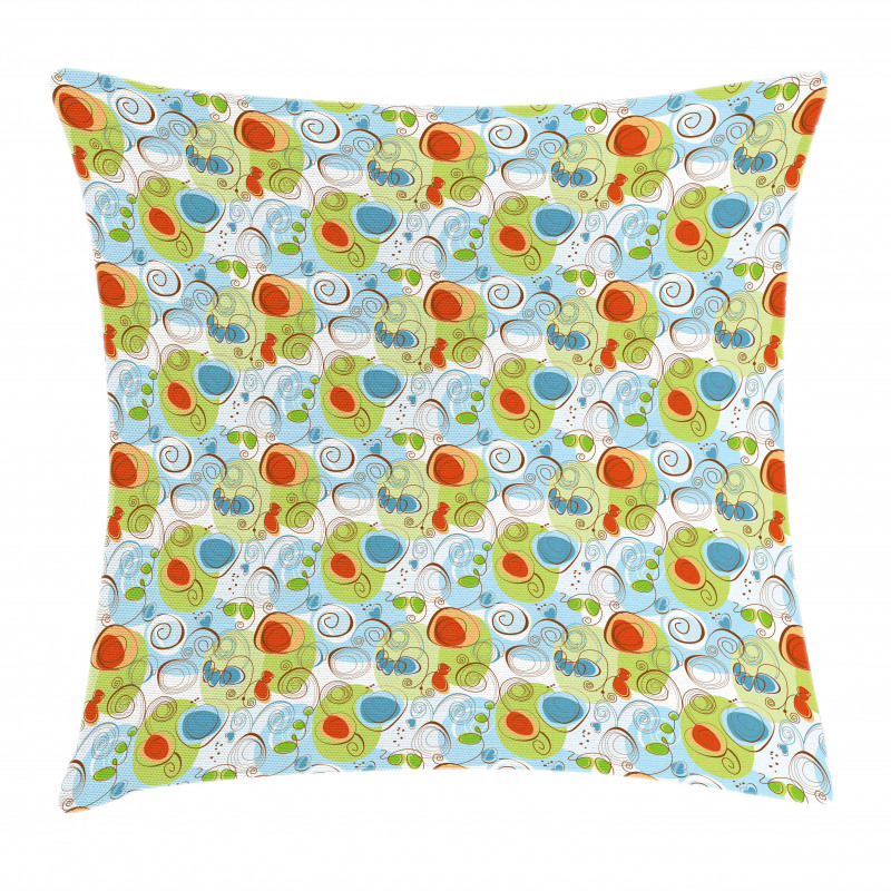 Whimsical Doodle Swirls Pillow Cover