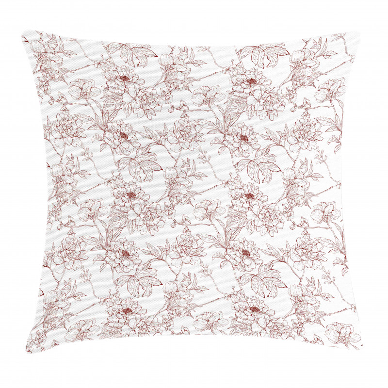 Rustic Peonies Pillow Cover