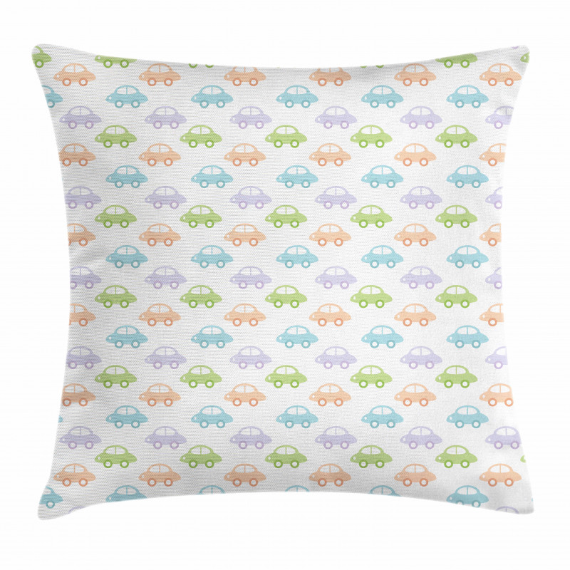 Simple Pastel Automobiles Pillow Cover