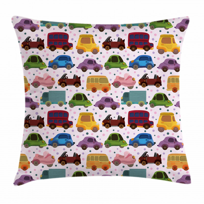 Cartoon Vehicle Design Pillow Cover