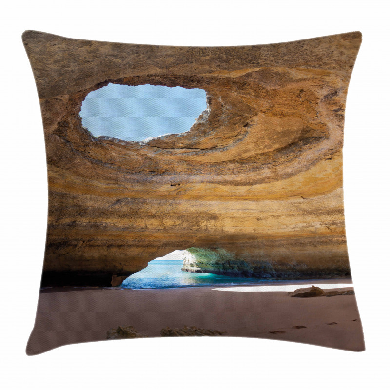 Sea Cave Benagil Portugal Pillow Cover
