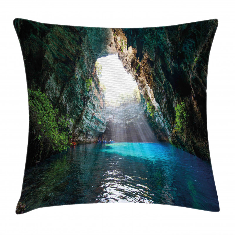 Melissani Lake Kefalonia Pillow Cover