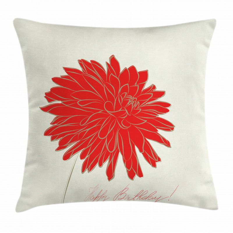 Retro Single Flower Pillow Cover