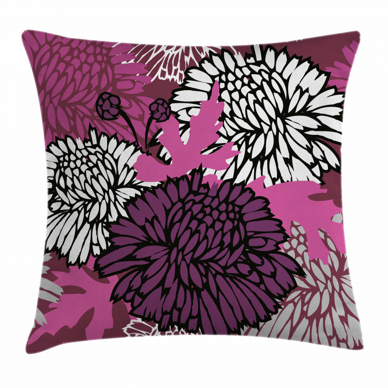 Large Floral Petals Bud Pillow Cover