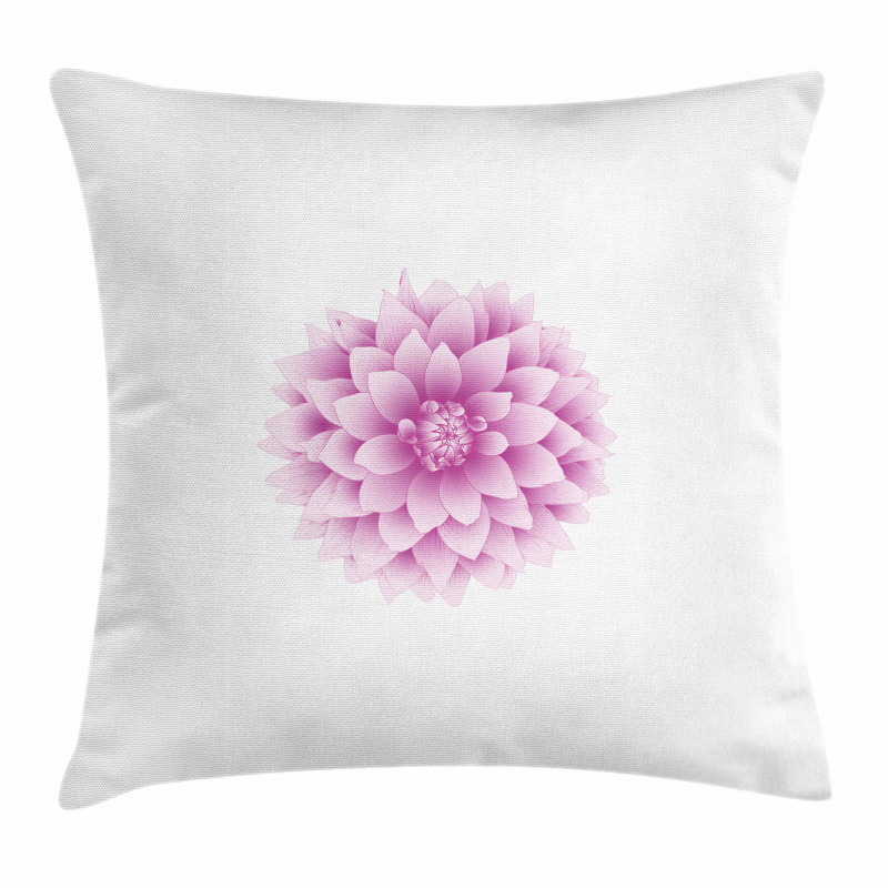 Purple Dahlia with Magenta Pillow Cover