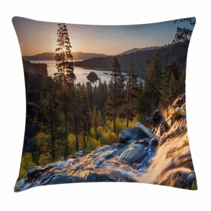 Romantic USA Places Pillow Cover