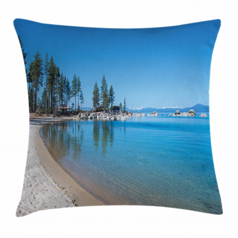 Clear Lake and Shore Pillow Cover