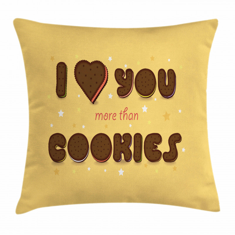 Chocolate Cookie Pillow Cover