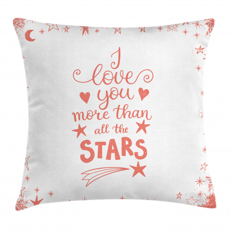 Stars Words Art Pillow Cover
