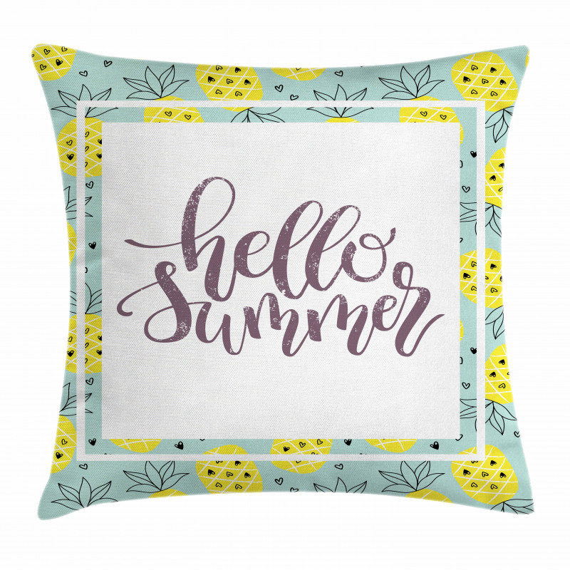 Yellow Pineapples Pillow Cover