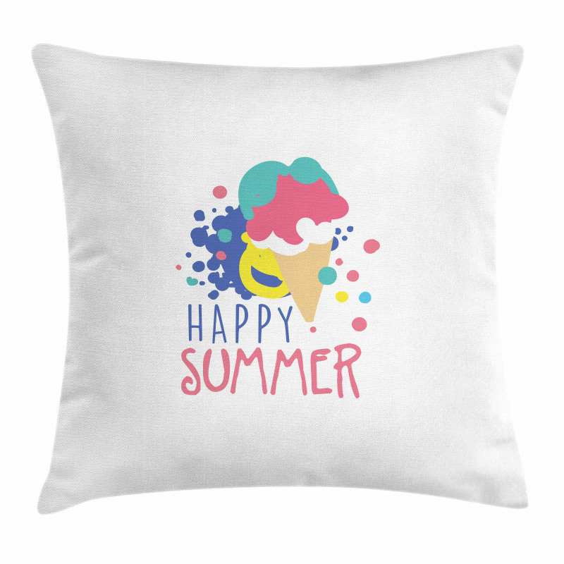 Ice Cream Doodle Pillow Cover