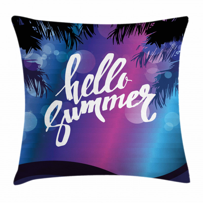 Vivid Night Palms Pillow Cover