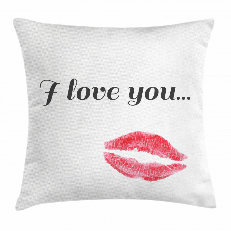 Red Kiss Lipstick Pillow Cover