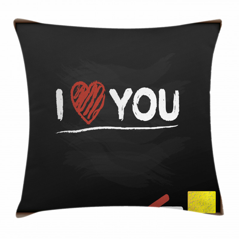 Cartoon Blackboard Pillow Cover