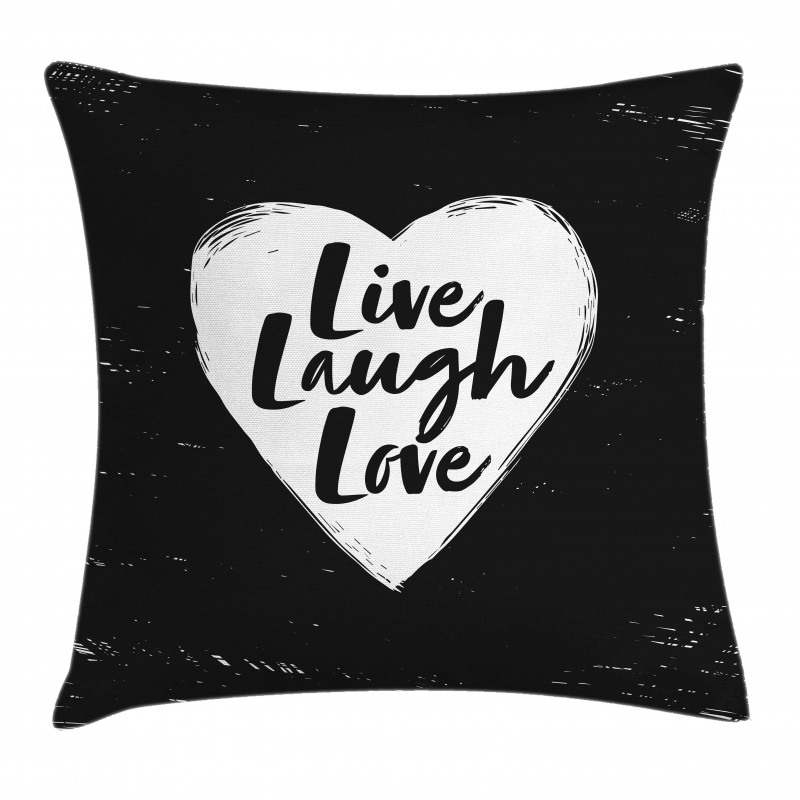 Heart and Words Pillow Cover