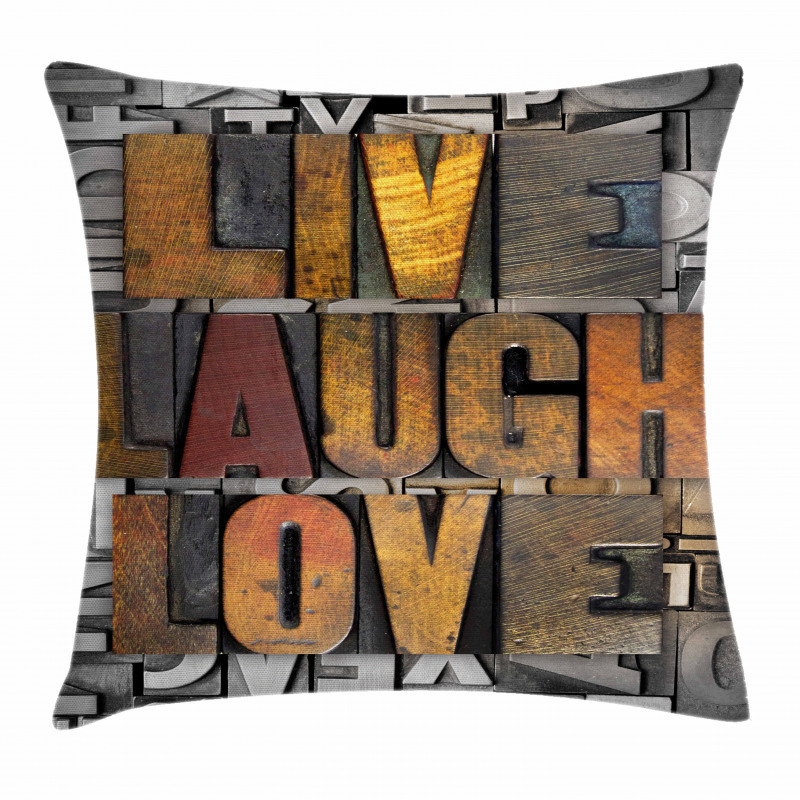 Values Words Pillow Cover
