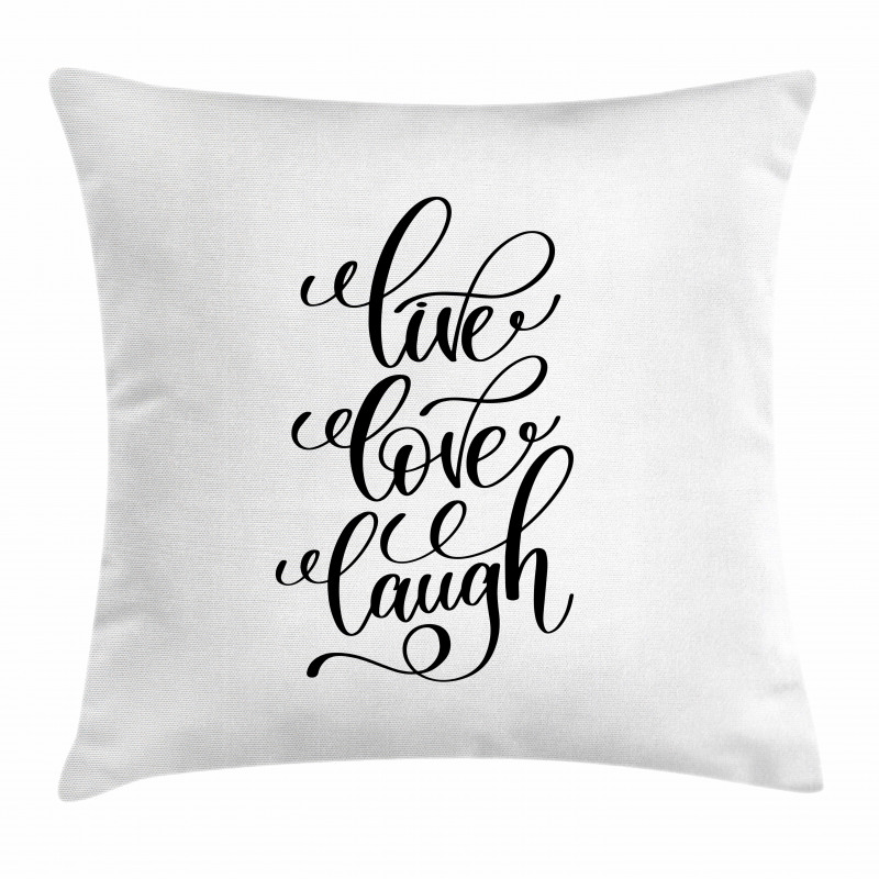 Live Love Composition Pillow Cover