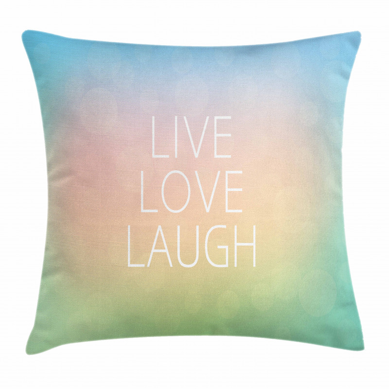 Bokeh Slogan Pillow Cover