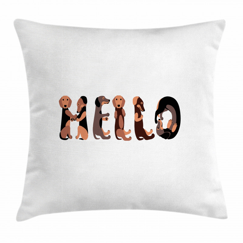 Puppies Saying Hello Pillow Cover