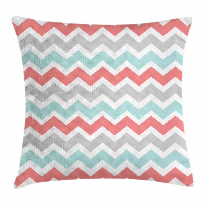 Cute Artful Pastel Zigzags Pillow Cover