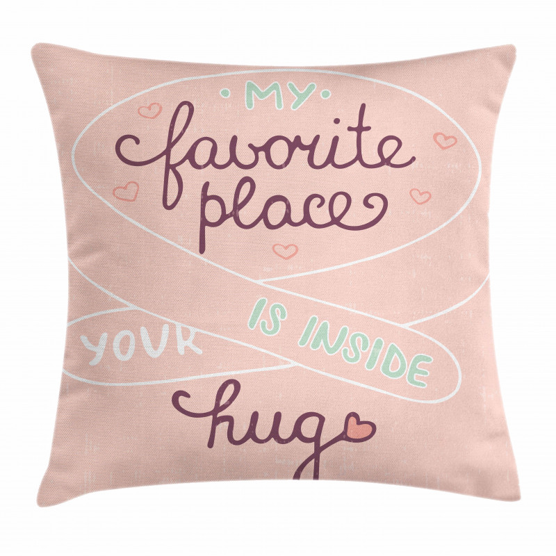 Typography with Soft Color Pillow Cover