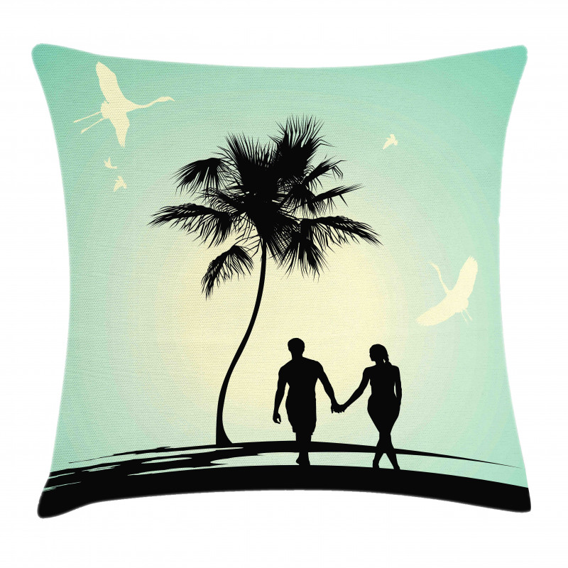 Married Couple Walking Pillow Cover