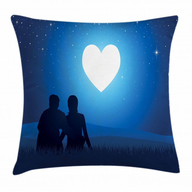 Couple Silhouette Pillow Cover